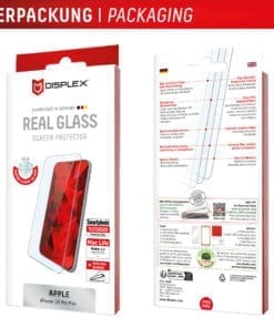 <p><strong>Displex Panzerglas</strong> – mehrfacher Testsieger mit 10H-Härte, Splitterschutz und Anti-Fingerprint-Beschichtung. Perfekte Passform, hüllenfreundlich und blasenfreie Montage dank EASY-ON® Eco-Rahmen. Lieferung inkl. Reinigungstools.</p>