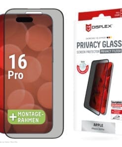 DISPLEX Sichtschutz / Privacy Panzerglas vollflächig iPhone 16 Pro