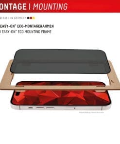 <p><strong>Displex Privacy Panzerglas</strong> – Blickschutz dank integriertem Privacy-Filter, 10H-Härte und Full Cover Design für maximalen Schutz. Hüllenfreundlich, Anti-Fingerprint-Beschichtung und blasenfreie Montage mit EASY-ON® Rahmen.</p>