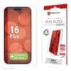 DISPLEX Panzerglas 10H inklusive Handyhülle transparent für iPhone 16 Plus