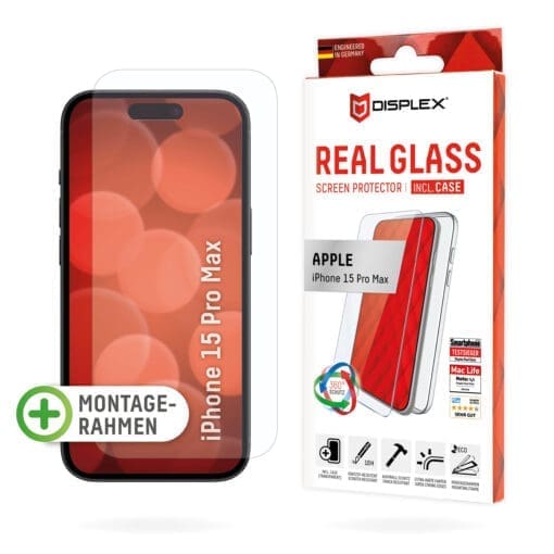 DISPLEX Panzerglas + Case iPhone 15 Pro Max