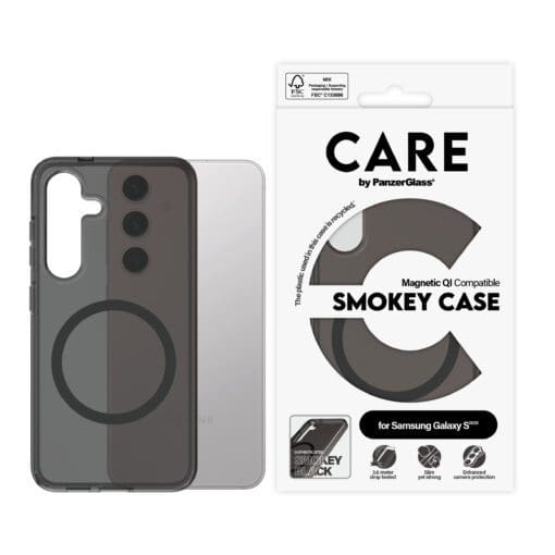 CARE Flagship Case Smokey w. Black QI Compatible Galaxy S25 – Bild 2