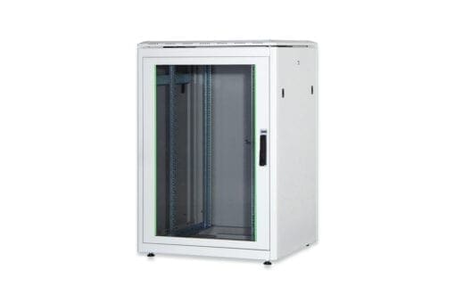 DIGITUS 22HE Unique Netzwerkschrank 800x800 mm Glastür Grau