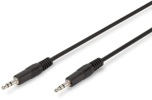 DIGITUS Audio Anschlusskabel, 3.5mm St/St, 1.50m, schwarz