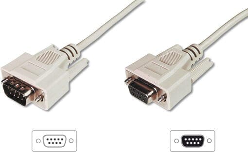 DIGITUS Datatransfer Verlängerungskabel, D-Sub9 St/Bu 5.0m be