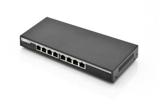 DIGITUS Gigabit Desktop PoE af/at 8-Port Switch 135W PoEBudget