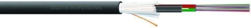 LWL Installationkabel, OM3 24 Fasern, In-/Outdoor,MM, sw je 1m