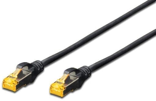 DIGITUS Professional CAT 6A S-FTP Patchkabel, Cu, 1 m, Schwarz