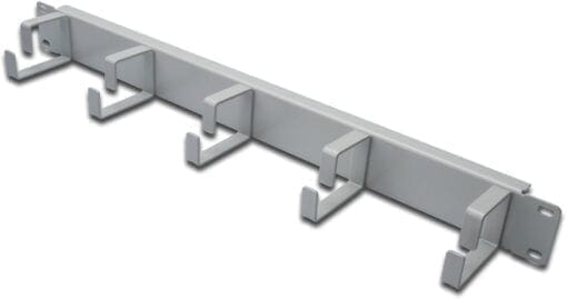 DIGITUS Kabelrangierpanel mit Kabelführungsbügeln 19" grau 1HE