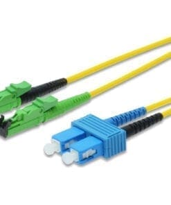 LWL Patchk., E2000 (APC)/SC (PC) , SM 09/125 µ, Duplex, 1 m,