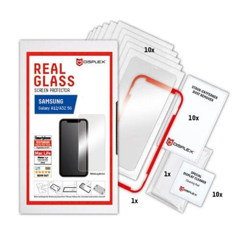 DISPLEX Service-Kit Real Glass 2D Samsung A12/A32 5G 10x