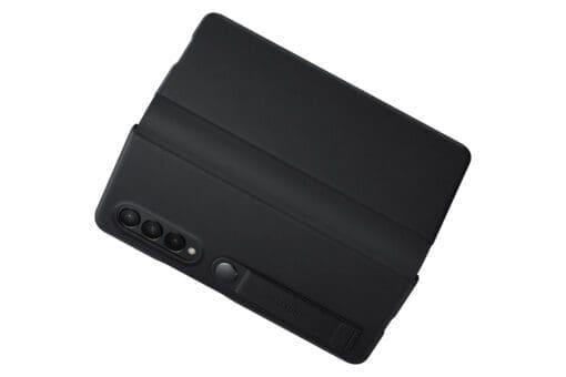 Samsung Leather Flip Cover für Galaxy Z Fold3, Black