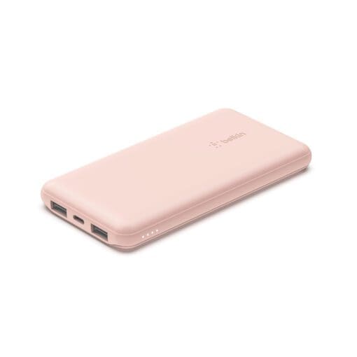 Belkin BOOST CHARGE Powerbank, 10.000mAh 12W, USB-A & -C, rosa