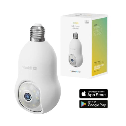 Hombli smarte outdoor Kamera, Bulb Cam 4K, weiß