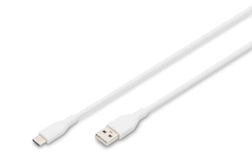 DIGITUS USB-C Silikon Anschlusskabel, 1m, weiß