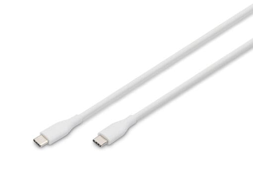 DIGITUS USB-C Silikon Anschlusskabel, 1m, weiß