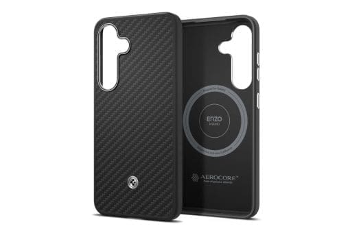 Spigen Enzo Aramid Case Magnet für Samsung S25, Black Silver