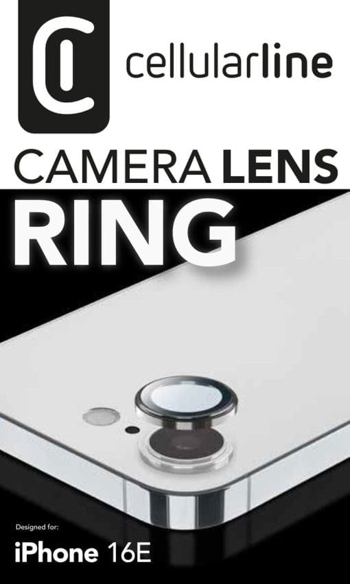 Cellularline Camera Lens Protection Ring für iPhone 16e Clear