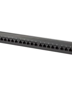 UAE 50x8(4) Cat.3 Patchfeld, Stahlblech schwarz