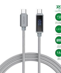 4smarts USB-C Kabel DigitCord 100W 1,5m, grau