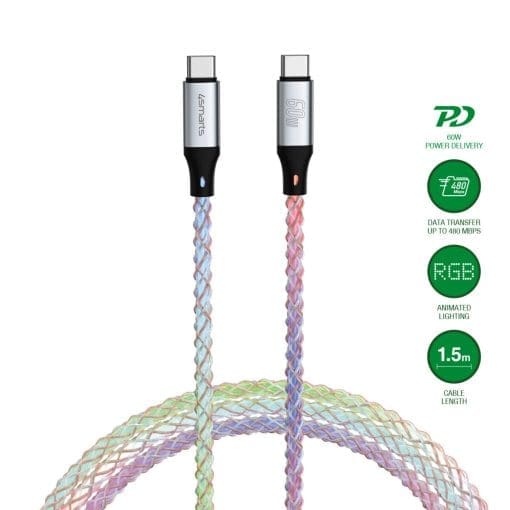 4smarts USB-C Kabel RGBCord 60W 1,5m