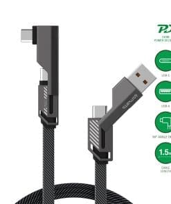 4smarts USB-C Kabel ComboCord Flat Right Angle 240W, 1,5m