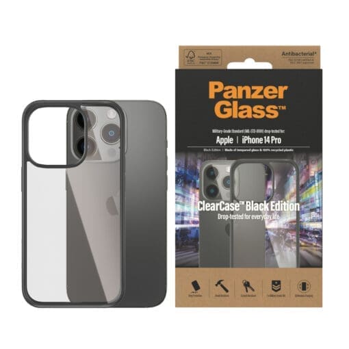 PanzerGlass ClearCase für Apple iPhone 14 Pro Schwarz – Bild 2