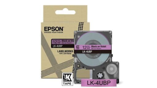 Epson 12mm violet schwarz  LK4UBP Farbschriftband 8m