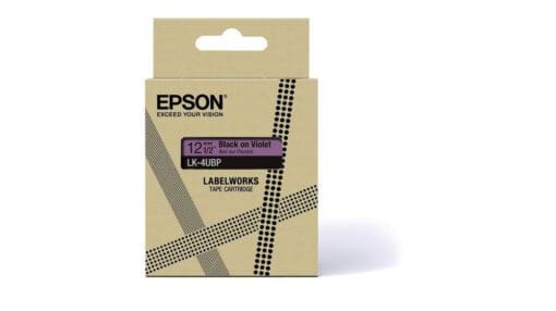 Epson 12mm violet schwarz  LK4UBP Farbschriftband 8m – Bild 3