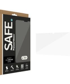 Schützen Sie Ihr Tablet mit der Bildschirmschutzfolie von SAFE. by PanzerGlass. Das gehärtete Glas wirkt wie ein diskreter Airbag und schützt Ihr Tablet, indem es Stöße absorbiert und ein hohes Maß an Kratzschutz bietet, ohne die Funktionalität und das Aussehen Ihres Tablets zu beeinträchtigen.Die Installation ist einfach. In der Regel reicht ein Versuch, und sollten Sie mehr brauchen, keine Sorge: Die Displayschutzfolie kann bis zu 200 Mal neu installiert werden. Die Ultra-Wide Fit Displayschutzfolie deckt die gesamte Vorderseite Ihres Tablets ab, lässt aber noch Platz für eine Hülle und bietet eine vollständige und kristallklare Sicht auf Ihr Display.