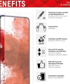 <p><strong>DISPLEX Smart Glass</strong> – die perfekte Kombination aus Panzerglas und flexibler Premium-Schutzfolie. Mit 9H-Härte, ultra-dünnen 0,3 mm, Anti-Fingerprint-Beschichtung und Made in Germany. Perfekte Passform und hüllenfreundlich für optimalen Schutz.</p>