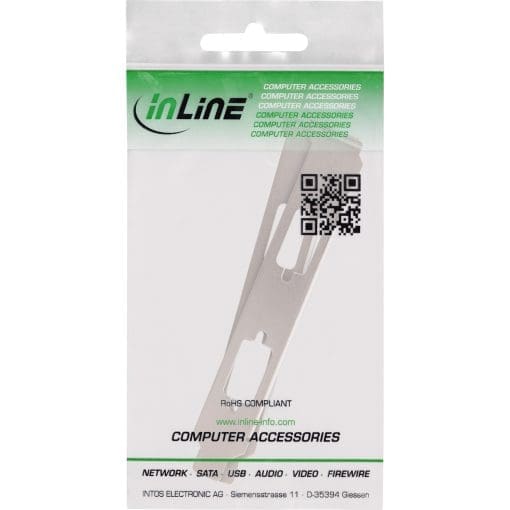 InLine® Slotblech, zur Befestigung von 2x 9pol. Sub D St. oder Bu., 2er Pack – Bild 3