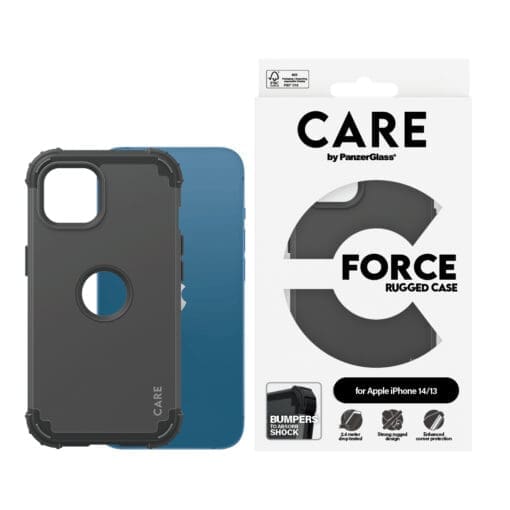 CARE Case Fashionable Black FORCE iPhone 14/13 – Bild 2