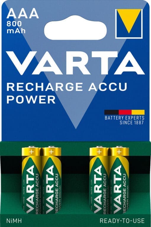 VARTA RECHARGE ACCU Power AAA 800mAh Blister 4 – Bild 2