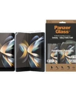 Schützen Sie Ihr Samsung Galaxy Z Fold4 mit PanzerGlass™. PanzerGlass™ für Samsung Galaxy Z Fold4 schützt die gesamte Bildschirmoberfläche vor Kratzern. Der Displayschutz besteht aus ultradünnem und flexiblem TPU-Material und ist auf Haltbarkeit geprüft, sodass Sie das Smartphone problemlos immer und immer wieder aus- und zuklappen können. PanzerGlass™ gewährleistet die volle Funktionalität Ihres Samsung-Handys mit 100% Touch-Funktionalität und das ausgewählte Material sorgt für eine vollkommen glatte Oberfläche auf dem Bildschirm. PanzerGlass™ haftet mit Hilfe von Silikon, was zu einer einfachen und schnellen Anbringung beiträgt.