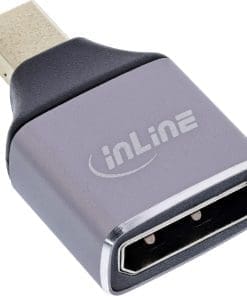 InLine® DisplayPort 1.4 Adapter, DisplayPort Buchse / Mini Displayport Stecker,