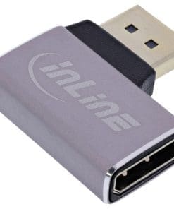 InLine® DisplayPort 1.4 Adapter, DisplayPort Stecker /Buchse, 90° rechts, 8K UHD