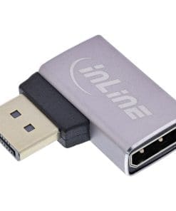 InLine® DisplayPort 1.4 Adapter, DisplayPort Stecker / Buchse, 90° links, 8K UHD