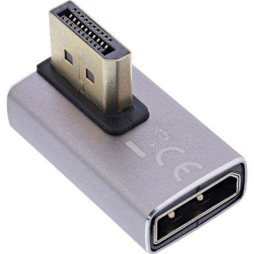 InLine® DisplayPort 1.4 Adapter, DisplayPort St/ Bu, 90° vertikal links, 8K UHD – Bild 3