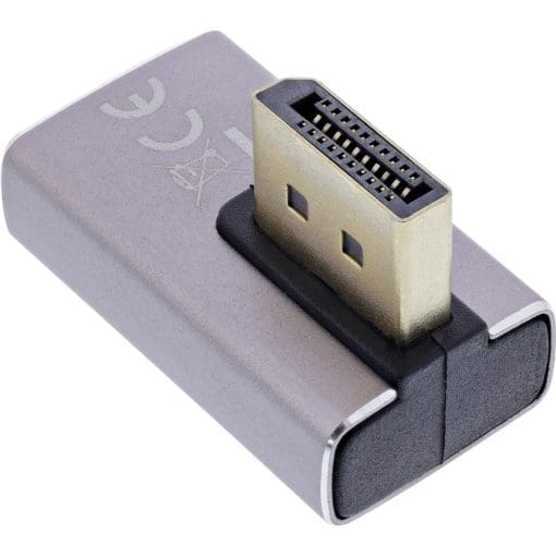InLine® DisplayPort 1.4 Adapter, DisplayPort St/ Bu, 90° vertikal links, 8K UHD – Bild 4