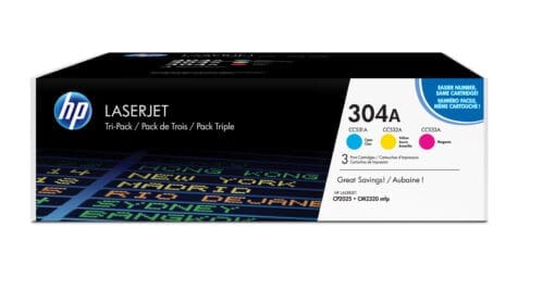 HP 304A 3er-Pack Cyan/Magenta/Gelb Orig. LaserJet Tonerkar.