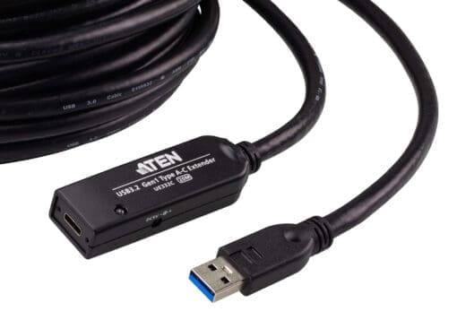 ATEN UE332C Verlängerungskabel, USB 3.2 Gen1, USB-A Stecker zu USB-C Buchse, 20m – Bild 2