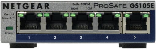 Netgear GS105E 5-Port Gigabit VLAN PLUS Switch