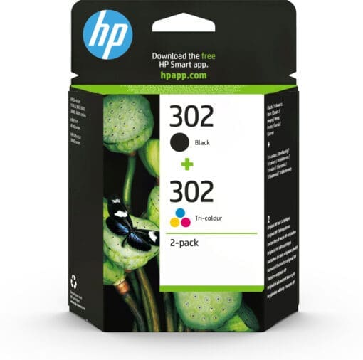 HP 302 2er-Pack Schwarz/Cyan/Magenta/Gelb Orig. Druckerpatr.