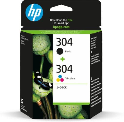 HP 304 2er-Pack Schw./Cyan/Magenta/Gelb Original Tintenpatrone