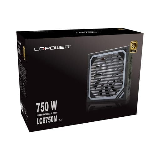 LC-Power LC6750M V3.1, ATX-Netzteil Super Silent Modular Serie, 750W, 80+ GOLD – Bild 10