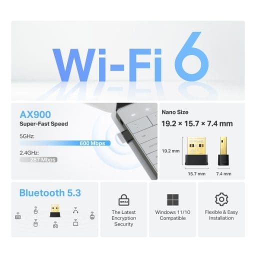 TP-Link Archer TX10UB Nano AX900 Dual Band Wi-Fi 6 BT-Adapter – Bild 4