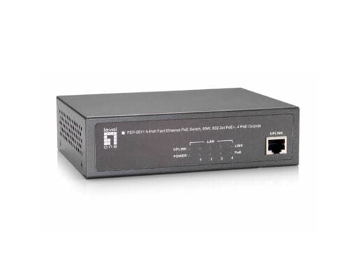 LevelOne FEP-0511 5 Port PoE Switch, 65W, 802.3at PoE+ – Bild 2