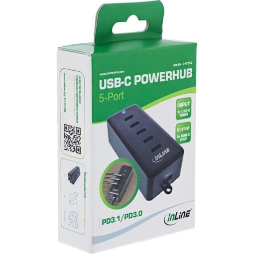 InLine® 5-Port USB-C PowerHub, Ladegerät-Erweiterung, max. 100W – Bild 5