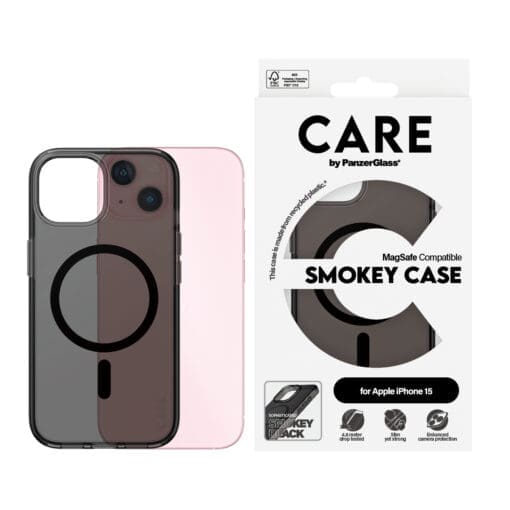 CARE Flagship Case Smokey/Black MagSafe iPhone 15 – Bild 2